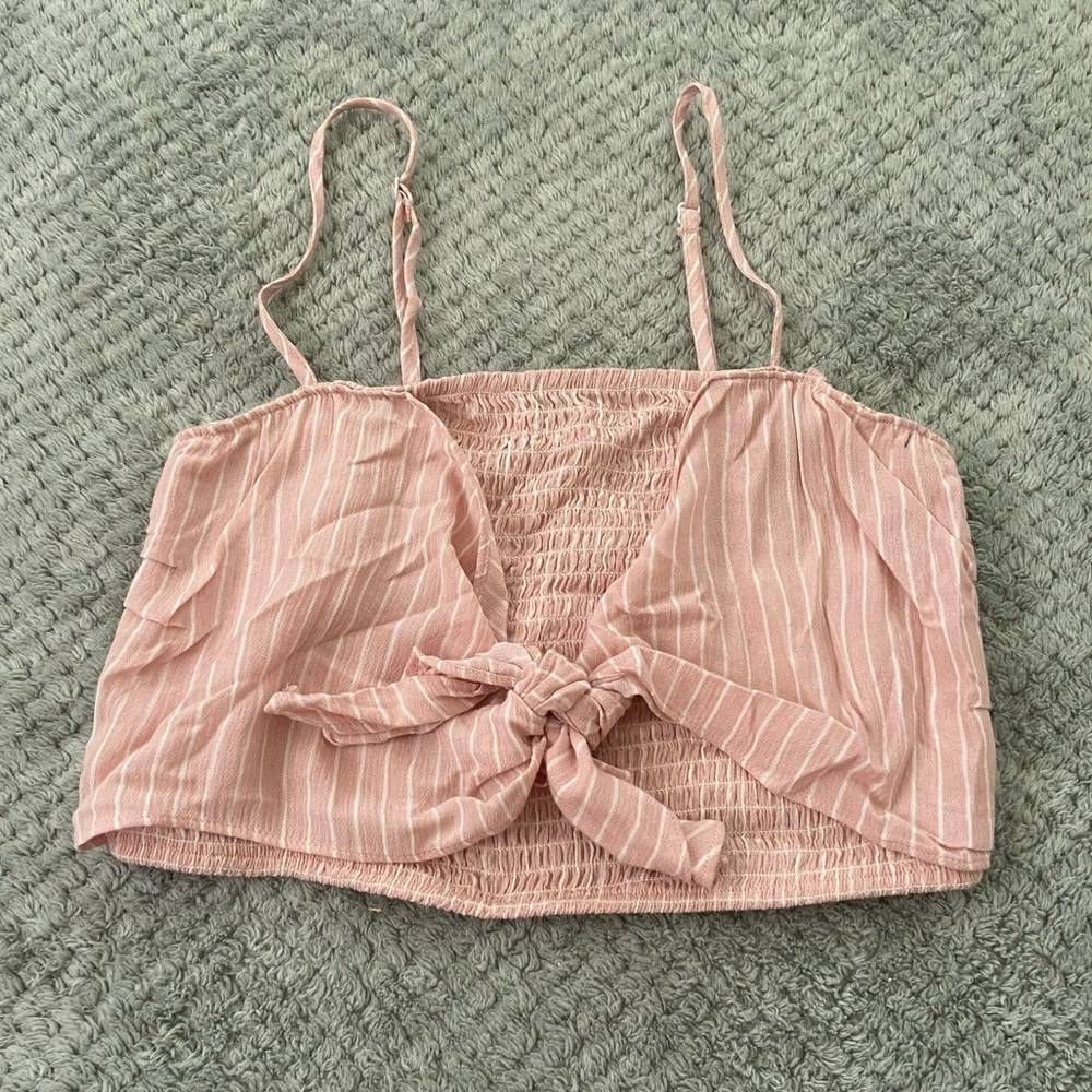 American Eagle Pink Cropped Tank Top